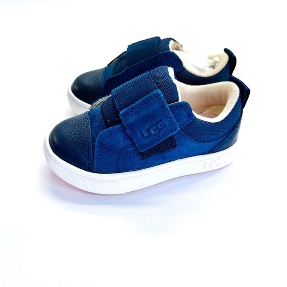 Ugg Toddlers Rennon Low Size 6 in Blue Hook & Loop Closure Orange Sole - Picture 3 of 11